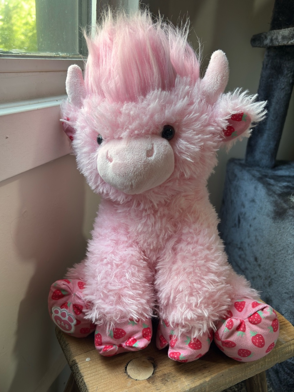 strawberry Highland cow build a bear